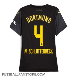 Borussia Dortmund Nico Schlotterbeck #4 Replik Auswärtstrikot Damen 2024-25 Kurzarm